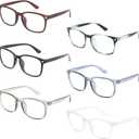 MIGSIR Blue Light Blocking Glasses for Computer Gaming, Fashion Fake Helps Reduce Screen Fatigue Eyeglasses for Women Men (N6 Pack Mix-03)