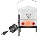 2 Gallon Heated Chicken Waterer Winter Anti-Freezing Automatic Chicken Watering System,Adsjustable Height Poultry Water Dispenser Heating Waterer 9 in x 6.8in x 8.4in