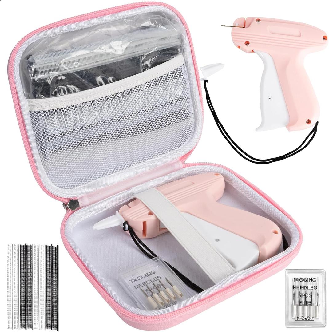 Stitch Gun for Clothes, Quick Clothing Fixer Handheld Stitch Tag Gun for Clothing Mini Stitch Quilting Hemming Sewing Kit Sticky Gun for Clothes with 6 Needles,2500 White & 2500 Black Fasteners