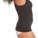 Maidenform womens Shapewear Cami Tank Top, Tummy Control Shapewear for Women, Back-smoothing Fajas Cami (Plus Size, Too) (Black, S)