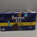 Pampers ZZZ Overnight Diapers, Size 4 (22-37 lbs), 104 Count, Nighttime Protection Disposable Baby Diaper, Night Time Leak and Skin Protection