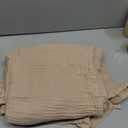 6 Layers Cotton Muslin Blankets Large, Lightweight Cotton Throw, Cooling Soft Throw Blanket for Year-Round Comfort, Breathable Quilt Bedspread, Gauze Weave Bedding for Adults, Oatmeal, Beige Linen