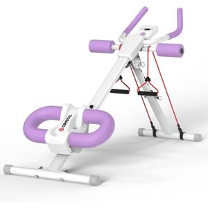CRYSTAL Ab Machine, Adjustable Ab Machine,Ab Trainer Machine,Ab Dominal Exercise Machine at Home Gym for Stomach Workout with LCD Monitor,Ab Workout Equipment
