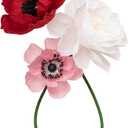 16 Paper Flowers Decorations for Wall - Flower Wall Decorations - Large Flowers Decorations for Room Bridal Shower Baby Shower (3, Red+Pink+White)