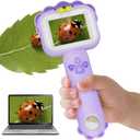 Kids Microscopes Portable Mini Pocket Handheld Microscope for Toddlers, Educational Science Stem Toys for Christmas Birthday Gifts