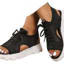 Dkieuyu Orthopedic Sandals for Women 2026 Summer Dressy Arch Support Walking Comfortable Breathable Open Toe Sport Sandals, Size 38