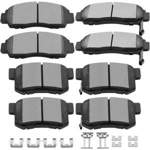 Ceramic Brake Pads Kits,SCITOO 8pcs Brakes Pads Set fit for 2001-2003 for Acura CL,1999-2004 for Acura RL,1999-2008 for Acura TL