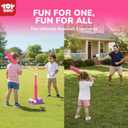 TOY Life T Ball Set for Kids 3-5 5-8, Toddler Baseball Set for Girls, T Ball Stand Sets, Tball Bating Tee Outdoor Indoor Toys for Toddler Girls