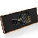 Premium Handmade 100% Oxhorn Anti-static Hair Pick Comb, for Long Thick Curly & Afro Hair and Beards