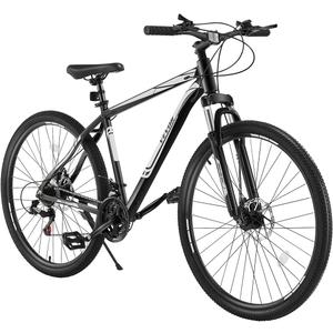 VEVOR Mountain Bike, 29 inch MTB Bicycle with Front Suspension, 21 Speeds Shimano Twist Shifting, Dual Disc Brakes, Aluminum Alloy Frame, for Men/ Women