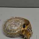 Men Fashion Rhinestone Belt Western Bling Studded Design Leather Diamond Belt for Jeans (Xl:fits waist size 43''-47'', Gold)