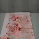 Modern Delicate Pink Gold Roses Canvas Wall art Flower Reflecting In Grey Marble Picture Wall Decor Poster Print Artwork for Living Room Bedroom Woman Room Home Decoration (24L" x 16W")