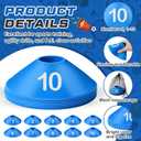 10 Pcs Numbered Sports Disc Cone with Mesh Carry Bag (Blue)