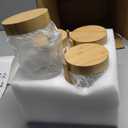 NETANY 4-pack 10oz Glass jars with Airtight Lids, Overnight Oats Containers with Bamboo Lids, Wide mouth Mason Salad jars, Glass Food Storage Containers for Snacks Yogurt Spice Sugar