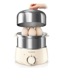 Hard Boiled Egg Cooker - CACHOO 14-Egg Rapid Stainless Steel Egg Boiler with 30-Min Timer & Auto Shut Off, Compact Electric Vegetable Steamer for Cooking, Dishwasher Safe, Beige
Egg Cooker