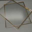 Gold 10x12'' Floating Frame 2pack For Photo Sizes(8.5x11'',8x10'',7x9''),Beautiful Metal Beaded Edge 8x10'' floating picture Frames, Adjustable Tabletop/Shelf Photo Frame