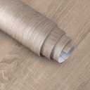 Boobest Large Size Natural Wooden Wall Paper Roll 31.5"x354" Light Gray Oak Textured Peel and Stick Wallpaper Removable Wood Grain Contact Paper Wood Look Wallpaper for Door Bathroom Wall Furniture