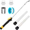 5 Pack RV Water Heater Anode Rod & RV Water Heater Flush Wand, Magnesium 9.25"L x 3/4" NPT Aluminum Camper Hot Water Tank Cleaning Rinser with Dual Hex Wrench Removal Tool for Suburban, Mor-Flo