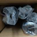 Mayrhyme Antique Bronze Bay Window Curtain Rods with Aluminum End Cap Finials and Brackets, Adjustable 32-86 Inch Center Rod for windows (20-82’’), 32-58 Inch Side Rods for windows (20-54’’)