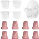 12PC M6 Breast Pump Replacement Accessories, Including 8pcs Duckbill Valve and 4pcs Diaphragms for Momcozy Mobile Style | M6, Replace for Momcozy Pump Parts, Not Original Parts, 12PC Red