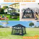 Extra Large Catio Outdoor Cat Enclosure, 2-Tier Foldable Cat Tent with 3 Doors for Patio, Balcony, Indoor & Camping, Weatherproof Sunproof Cat Playpen with Carry Bag IncludedPatented