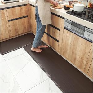 VXHCS Anti Fatigue Mat, Standing Desk Mat Ergonomic Waterproof Mat, Non-Slip Kitchen Floor Mat for Home, Office, Laundry (Color : Brown, Size : 50x121cm/19.69x47.64in)