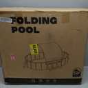 Foldable Pool with Canopy, 10ft NonInflatable Oversize Thickened Foldable Swimming Pool, Above Ground Pool for Adults, Easy Setup for Outdoor, Pool for Backyard, Outer Diameter 120”x88”x20”