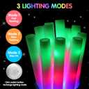 JOYIN 100 PCS LED Light Up Foam Sticks, Glow Sticks Party Favors Bulk with 3 Modes Color Flashing Glow Party Supplies for Spooky Celebrations, Wedding, Camping, Birthday, Raves, Carnival