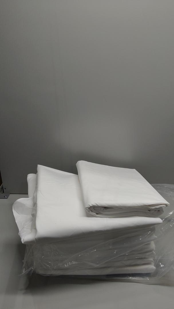 Table Cover. Set of 10. White, Size 120"