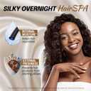 2 x Silk Satin Bonnet for Sleeping Women - Hair Bonnet for Curly Frizzy Hair Care, Adjustable Sleep Cap, Double Layer Head Hair Wrap, Black (Large)