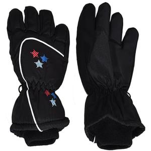 FGSS Winter Ski-Gloves for Kids - Warm Water-Repellent Snow Gloves Cold Weather Snowboard Mittens (Black)
