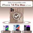 CAPRARO Cute for iPhone 14 Pro Max Case, Compatible with MagSafe, [Curly Wave Edge] [Full Camera Protection] [14 FT Drop Protection] Magnetic Phone Case for 14 Pro Max 6.7 Inch, Brown