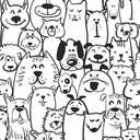 Heroad Peel and Stick Wallpaper Black and White Contact Paper Dog Wallpaper Modern Cute Puppy for Nursery Room Bedroom Bathroom Cabinets Vinyl Roll Self-Adhesive Waterproof 17.3" x 393"