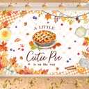 Fall Cutie Pie Baby Shower Backdrop 8x6FT A Little Cutie Pie is On The Way Party Banner Background Maple Leaves Baking Pie Themed Baby Shower Decorations Supplies