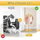Round Garment Rack, Floor Standing Rotatable Clothing Rack, Portable Retail Display stand for Hanging Clothes Bedrooms Boutiques Commercial Shop Laundry Room  1"D x 21.6"W x 61.02"H