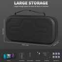 RHOTALL Carrying Case for Nintendo Switch 2 2025, Portable Protective Travel Case with 10 Game Cartridge Slot, Blade Series Shell Cover Accessories for Switch 2 7.9 Inch,Screen Protector, 8 Thumb Caps (black)