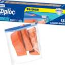 Ziploc Gallon Food Storage Freezer Slider Bags, Power Shield Technology for More Durability, 13 count
