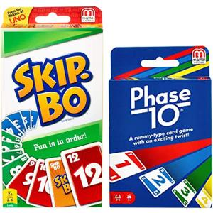 Mattel Phase 10 Card Game with Skip-Bo Card Game