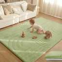 Huloo Sleep Ultra Soft Fluffy Baby Play Mat for Floor,(Sage Green)