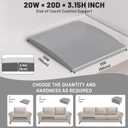 Couch Cushion Support, Sofa Cushion Support for Sagging Couch Seat, 20x20x3.15in, Couch Replacement Insert, High Density Foam Furniture Seat Sagging Repair, Trapezoid 40D, Grey Set of 3