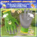 6 Pairs Children Gardening Gloves Toddler Yard Work Gloves Kids Rubber Coated Soft Gloves for Youth Girls Boys