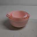BoxedHome Nesting Plastic Mixing Bowl Set, 4 Piece Mixing Bowl Set with Pour Spouts, Size 1.7, 2.5, 3.5 and 4.5qt, for Prepping, Mixing, Baking, Cooking(2023 New Version, Pink)