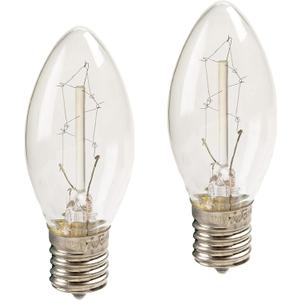 Cleveland Vintage Lighting CLV118 7W C9 Base E17 Edison Bulb (2 Piece), Clear