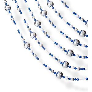 Klikel Christmas Acrylic Blue and Silver Garland 10 Feet Long