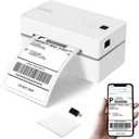 Bluetooth Thermal Shipping Label Printer, 4x6 Wireless Thermal Address Label Printer for Small Bussiness, Compatible with iPhone,Android,Windows,Mac,Chromebook Works with eBay Shopify USPS&More (White)