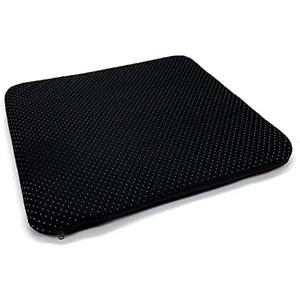 Jaegvida Silicone Seat Cushion Breathable Gel Egg Seat Cushion with Non-Slip Cover for Office Chair Car and Wheelchair (Black) Size 14*16
