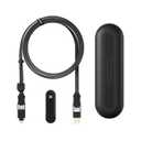 Rolling Square inCharge XL 6-in-1 Multi Charging Cable with 100W Ultra-Fast Charging Power, Portable USB and USB-C Cable, 6.5 Ft/2m, Urban Black