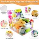 Clear Stuffed Animal Bean Bag Chair Cover for Kids, Waterproof Large Stuffable Beanbag Chair Cover, Creative PVC Plush Toys Storage, for Organizing Toddler & Children Rooms Soft Stuff Animal