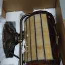 Tiffany Style Bankers Lamp - Stained Glass Desk Lamps with Baroque Design & Pull Chain, Vintage Table Lamp Bankers Desk Light for Office Bedroom Nightstand Living Room LED Bulb Included