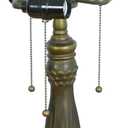 Table Lamp Base Replacement, Only for 20 Inch Tiffany Style Stained Glass Lampshade Pole Height 27 Inch Bronze Finished Alloy Desk Lights Base with 3 Lights